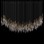 Clear Feather Glow Chandelier