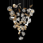 Crystal Leaf Scatter Chandelier