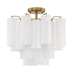 Addis Murano Glass Semi-Flush Ceiling Mount 17''W
