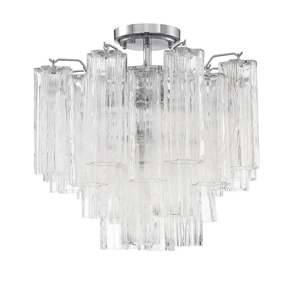 Addis Murano Glass Semi-Flush Ceiling Mount 17''W
