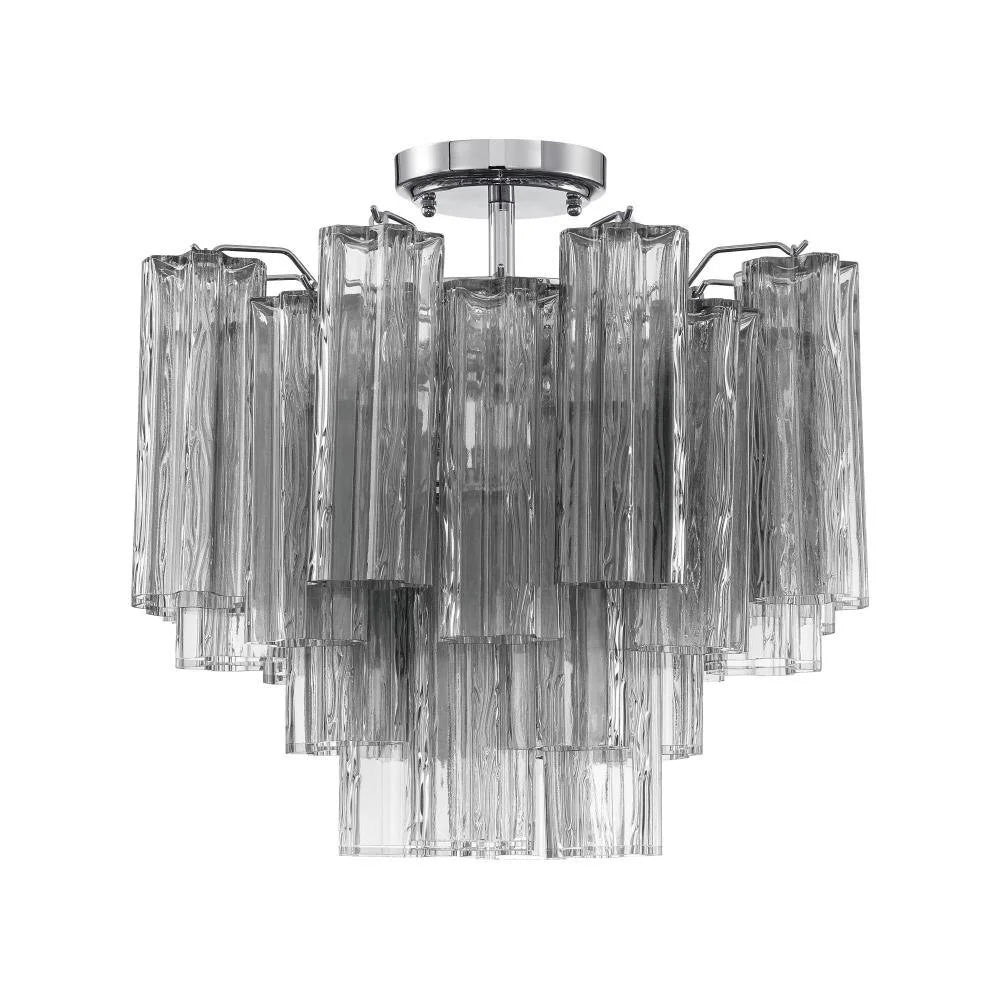 Addis Murano Glass Semi-Flush Ceiling Mount 17''W