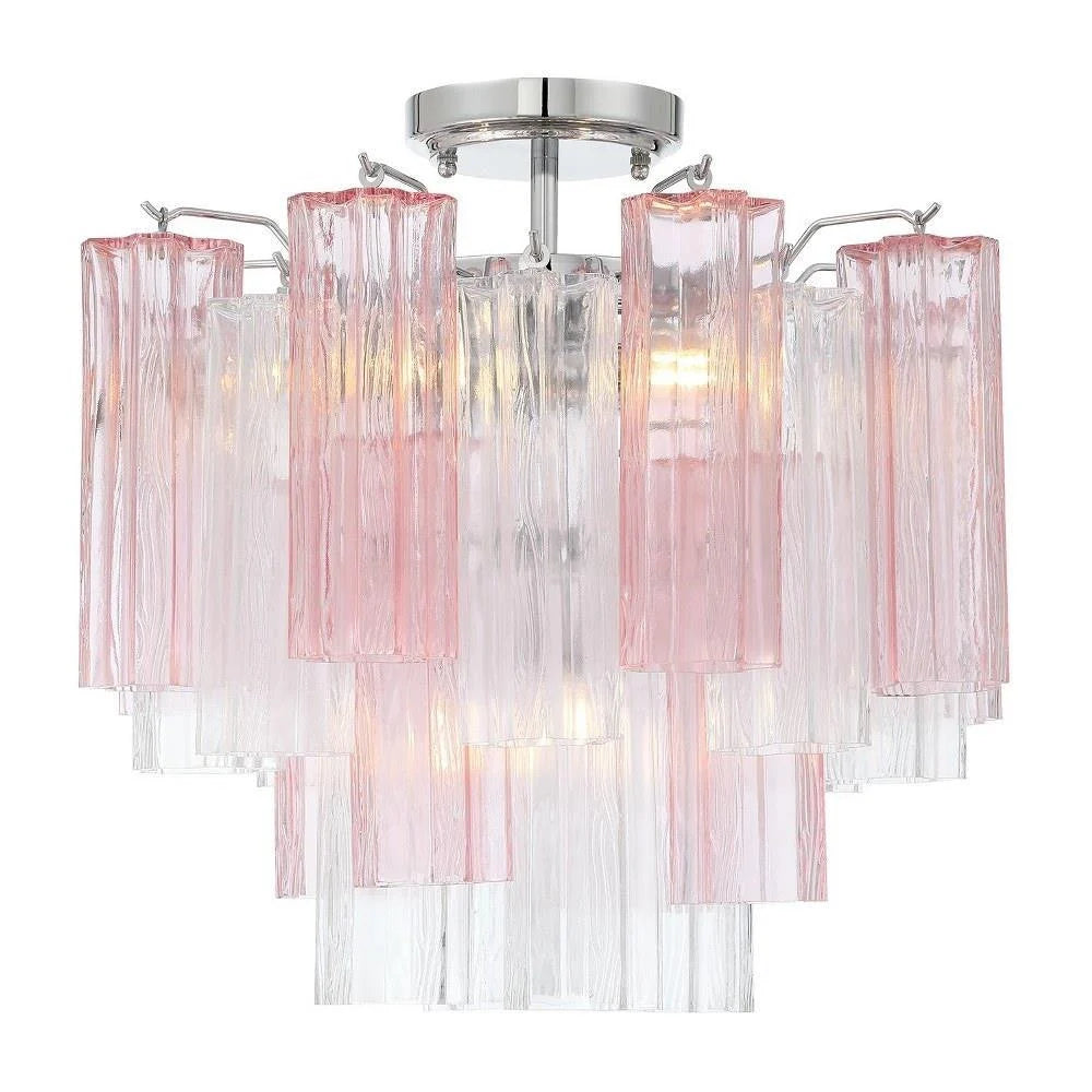 Addis Murano Glass Semi-Flush Ceiling Mount 17''W