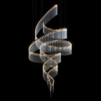 Spiral Crystal Ribbon Chandelier