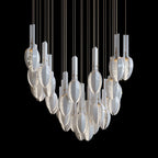 White Seed Pod Garland Chandelier