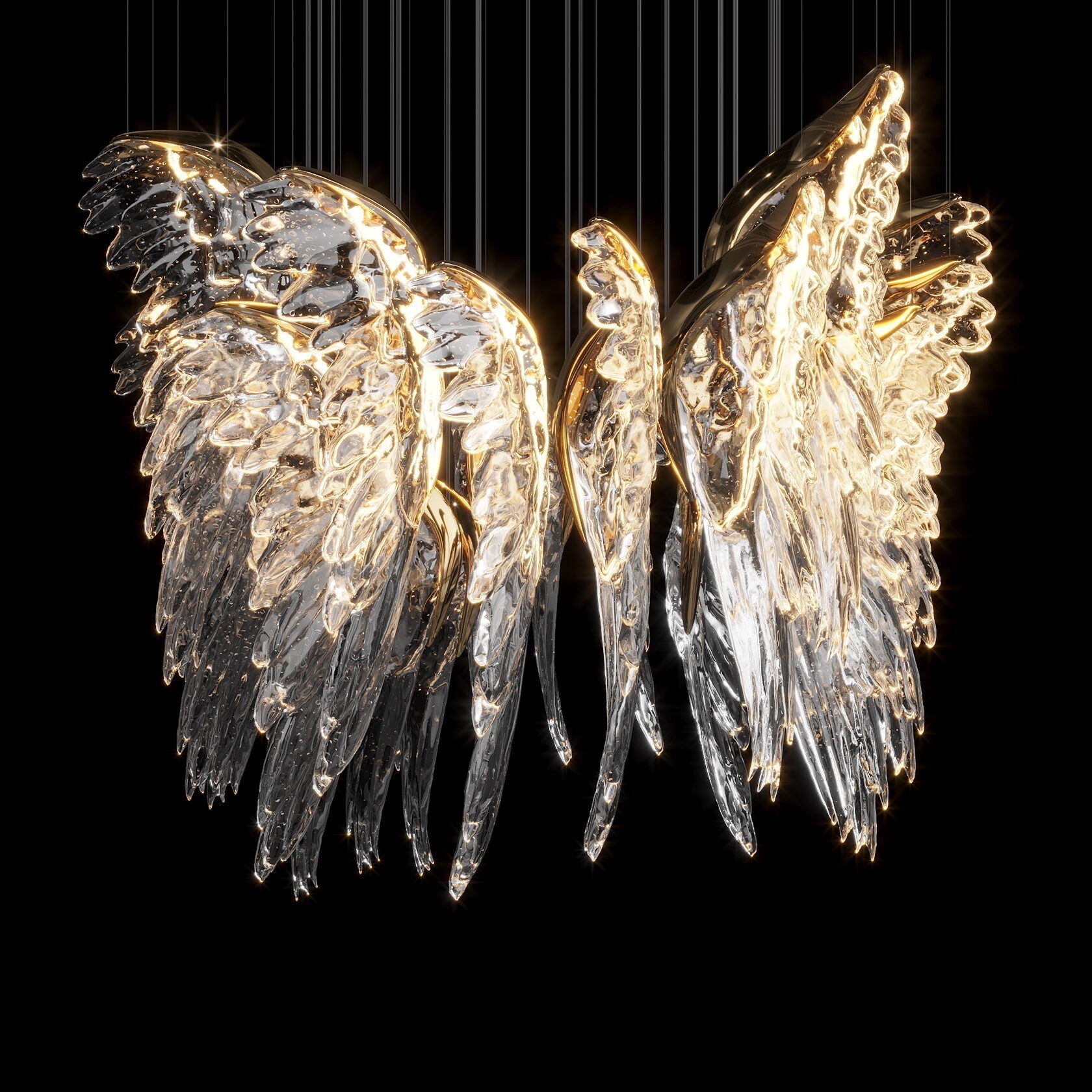 Crystal Angel Wing Chandelier