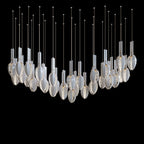 White Seed Pod Garland Chandelier