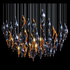 Ivory Ribbon Rain Chandelier