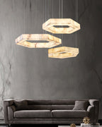 LED Hexagon Alabaster Pendant Lamp product image