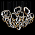 Gold Crystal Loop Chandelier
