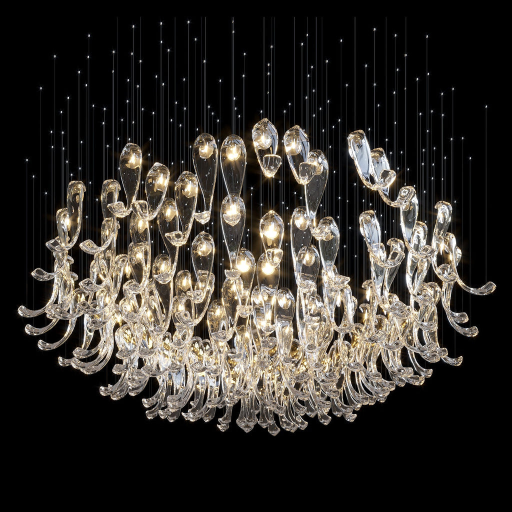 Clear Tendril Pond Chandelier