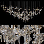 Crystal Disc Spire Chandelier