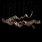 Bronze Ribbon Wave Chandelier