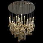 Amber Teardrop Rain Chandelier