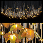 Amber Blossom Rain Chandelier