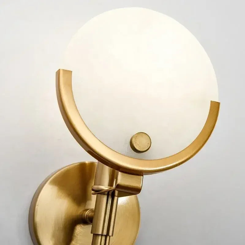 Vellaro Alabaster Wall Sconce material and finish detail
