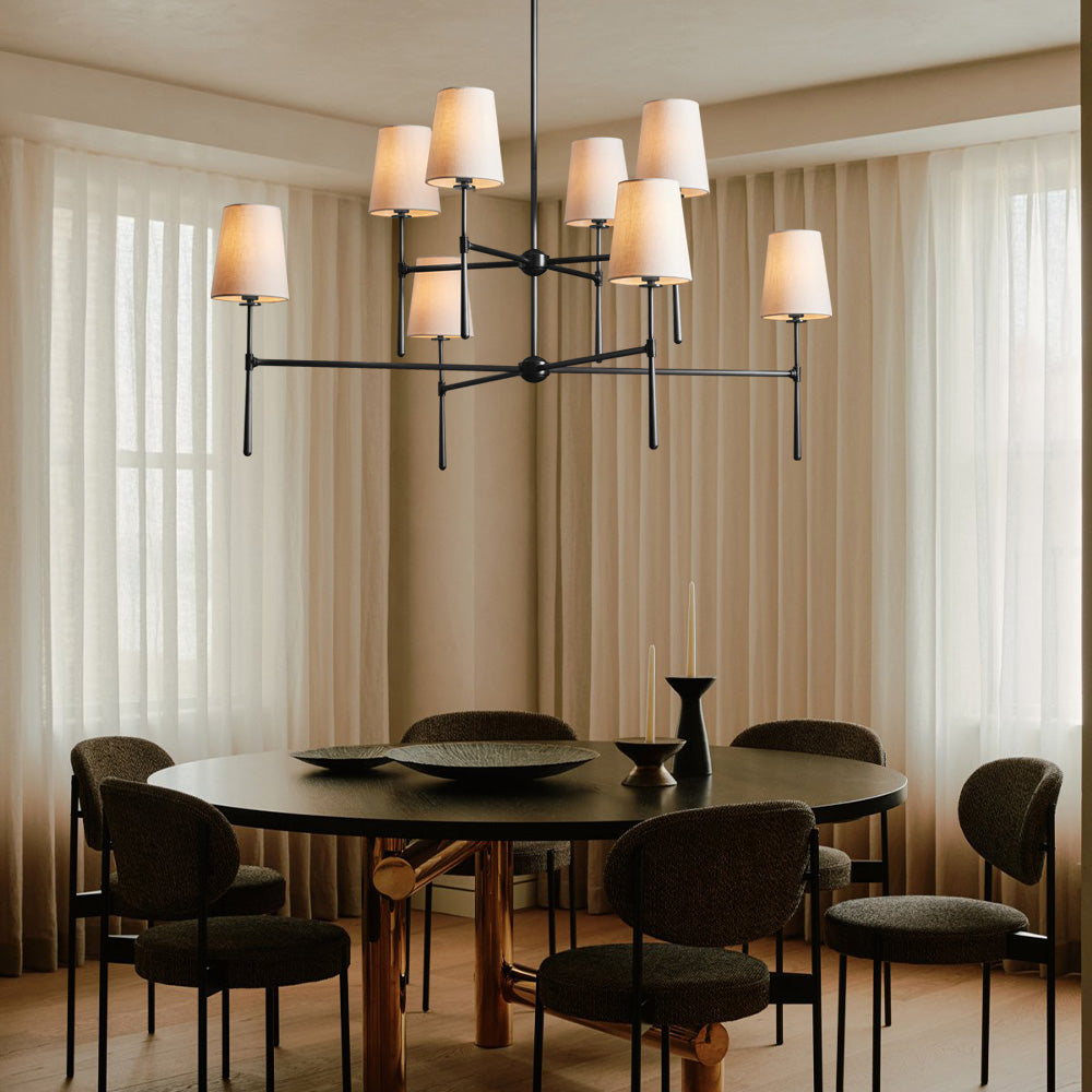 Rhodes 2-Tier Round Chandelier material and finish detail