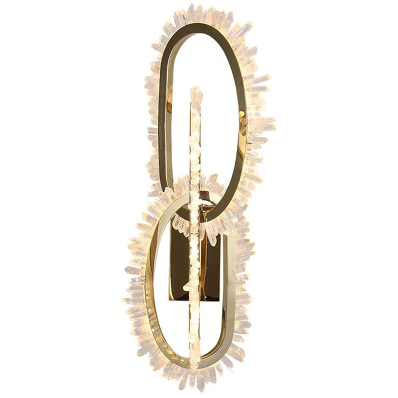 Wesley Modern Rock Crystal Wall Sconce by Bling Lighting Studio