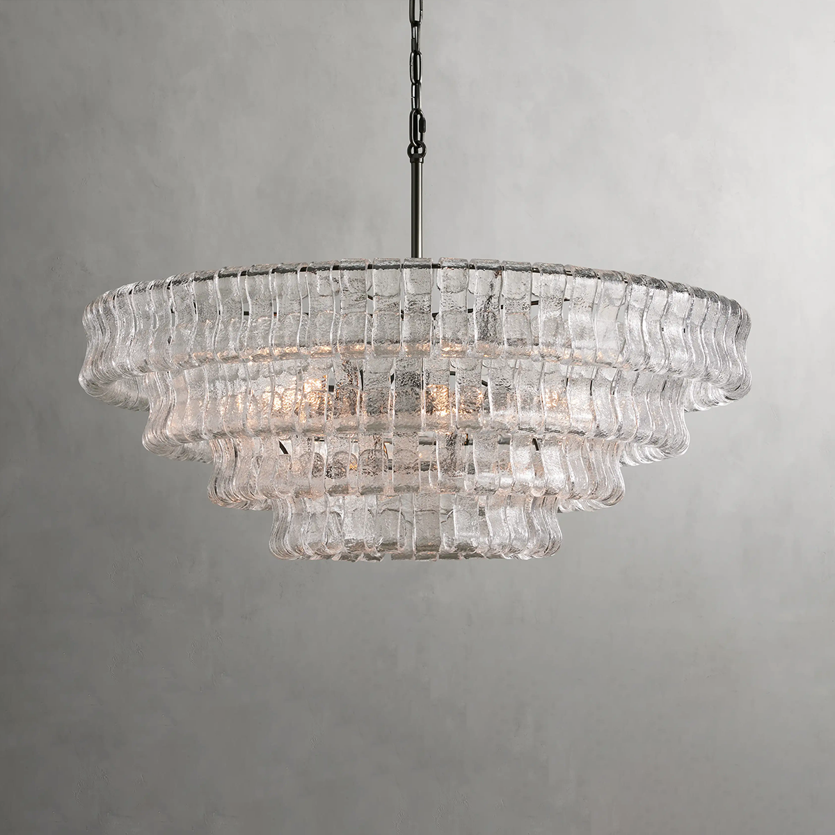 Ghiaccio Round Chandelier by Bling Lighting Studio