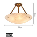 Vintage Round Alabaster Flush Mount Ceiling Light product image