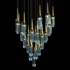 Aqua Crystal Spire Chandelier