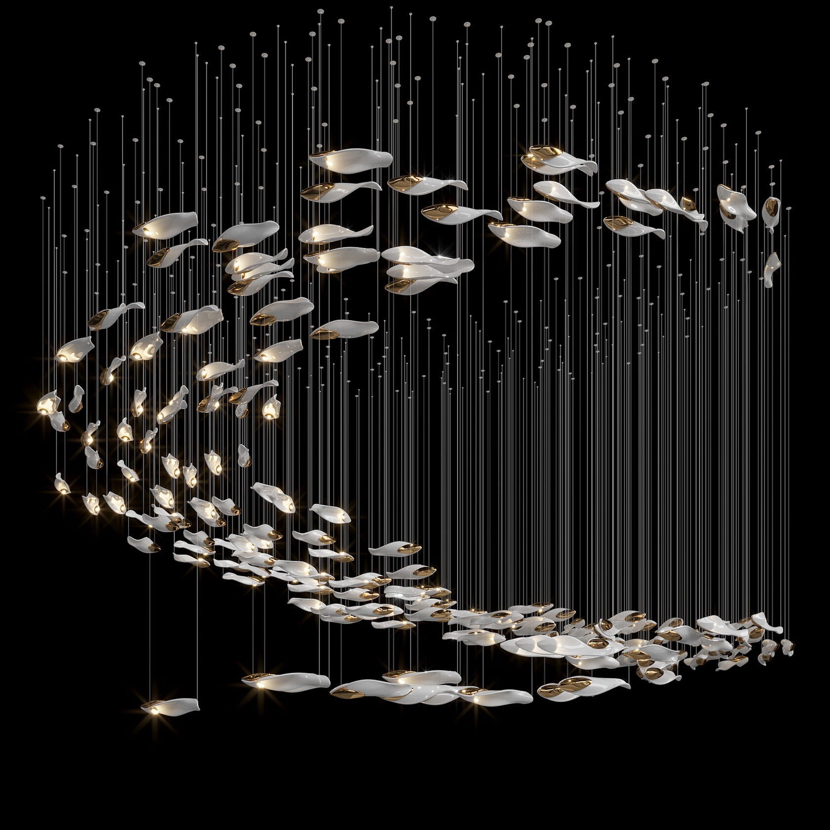 Smoke Glass Current Chandelier