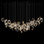 Crystal Crescent Cascade Chandelier