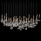 Crystal Scroll Cascade Chandelier