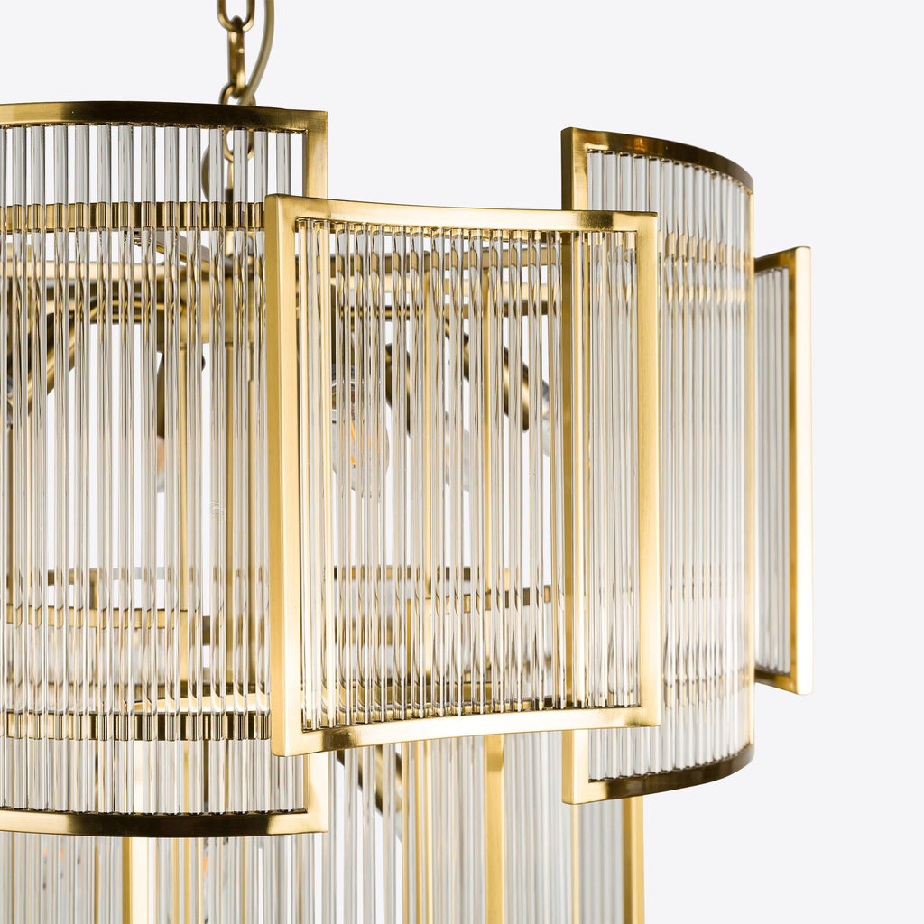 Brass Monte Carlo Grande Chandelier 26.8"