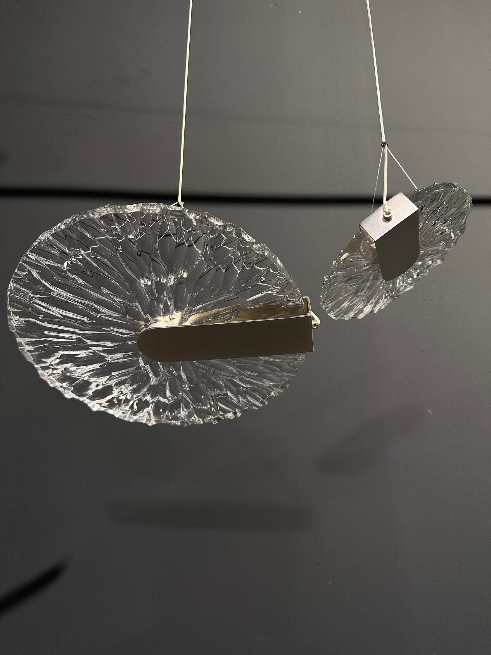 Silver Disc Halo Chandelier