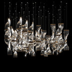 Crystal Twist Panel Chandelier