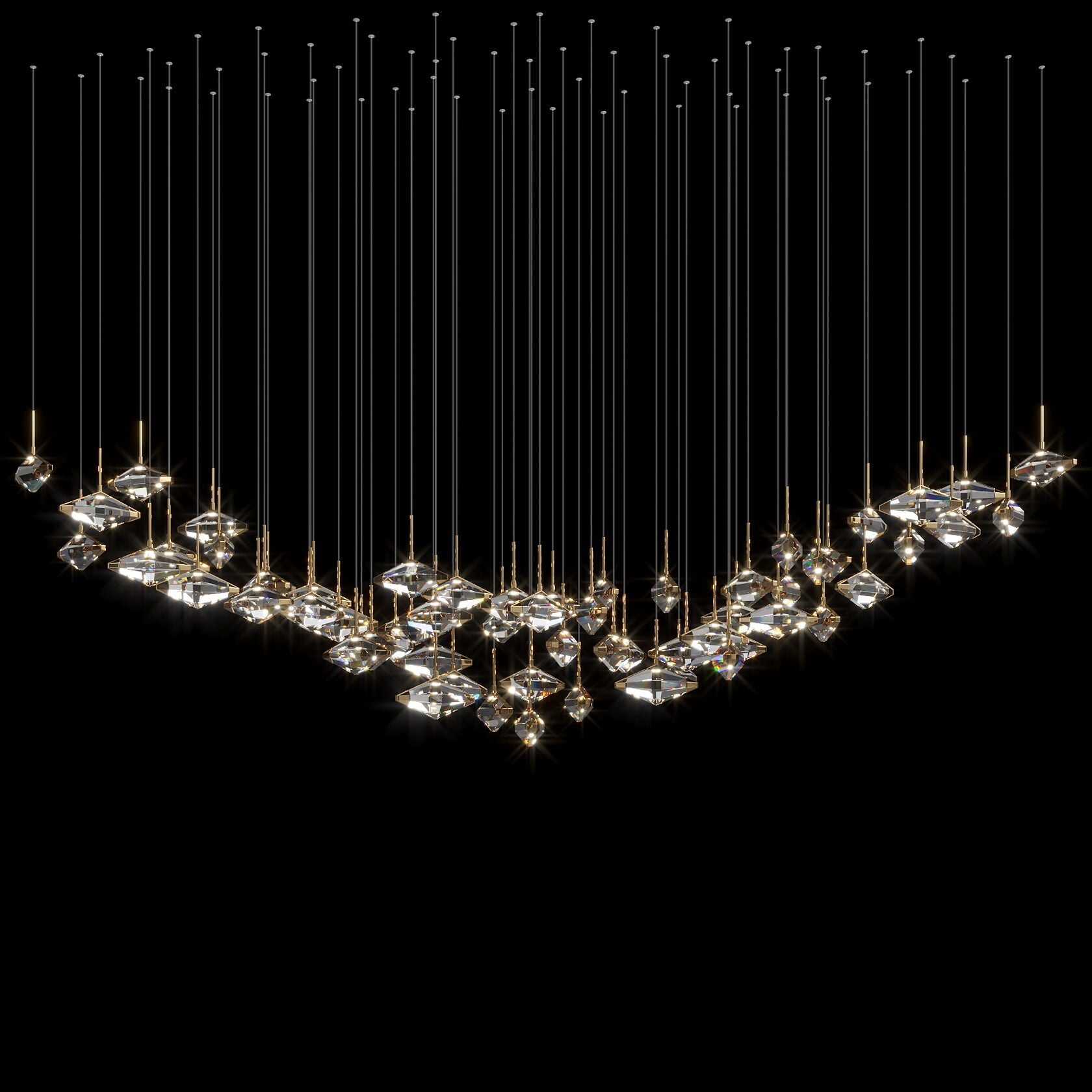 Amber Prism Constellation Chandelier