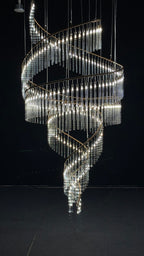 Spiral Crystal Ribbon Chandelier