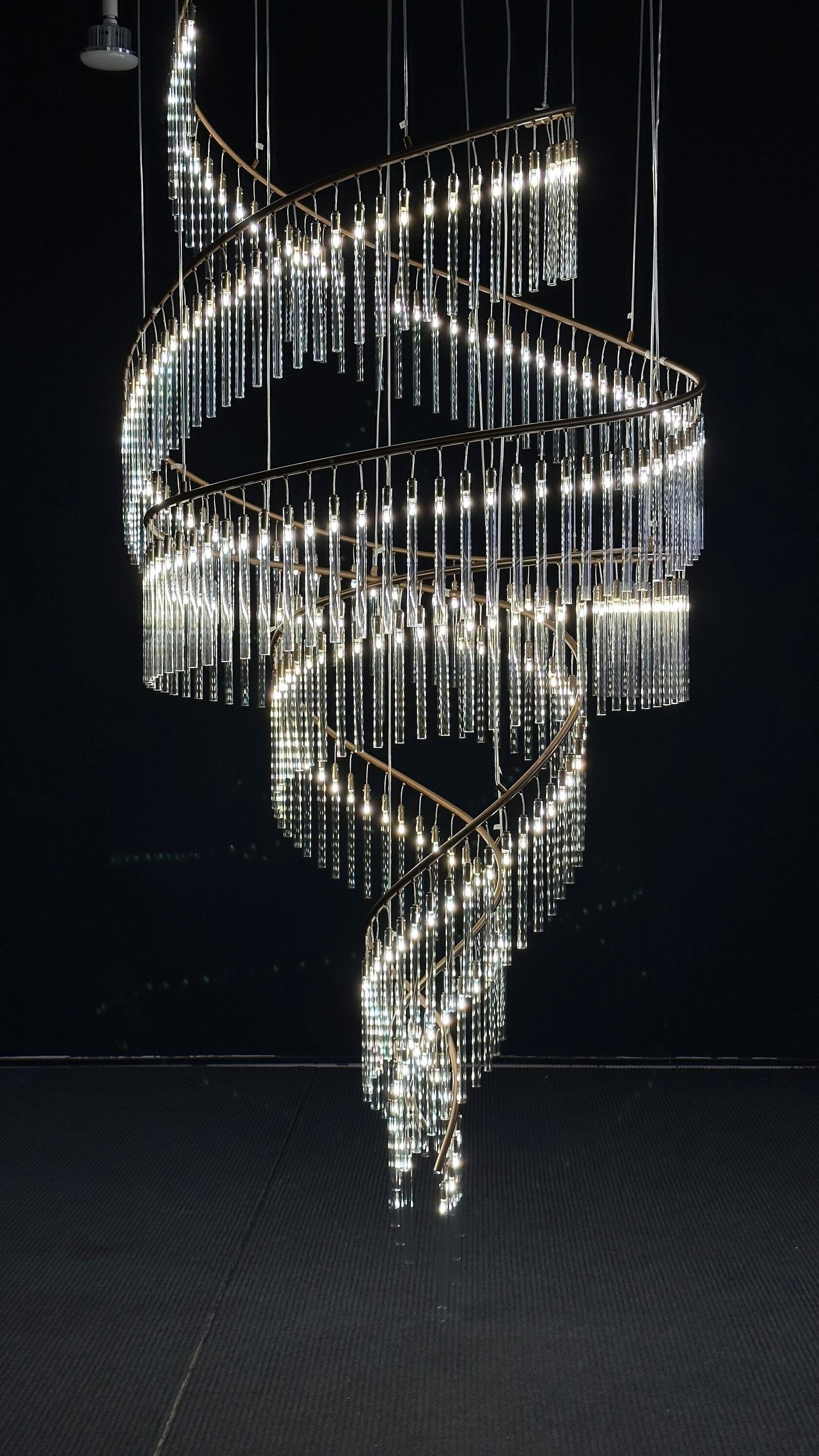 Spiral Crystal Ribbon Chandelier
