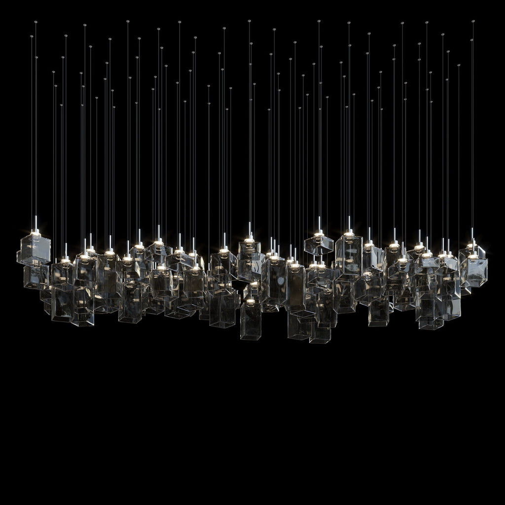 Amber Block Cascade Chandelier