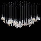 White Petal Drop Chandelier