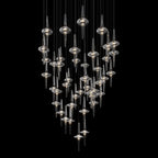 Crystal Icicle Saucer Chandelier