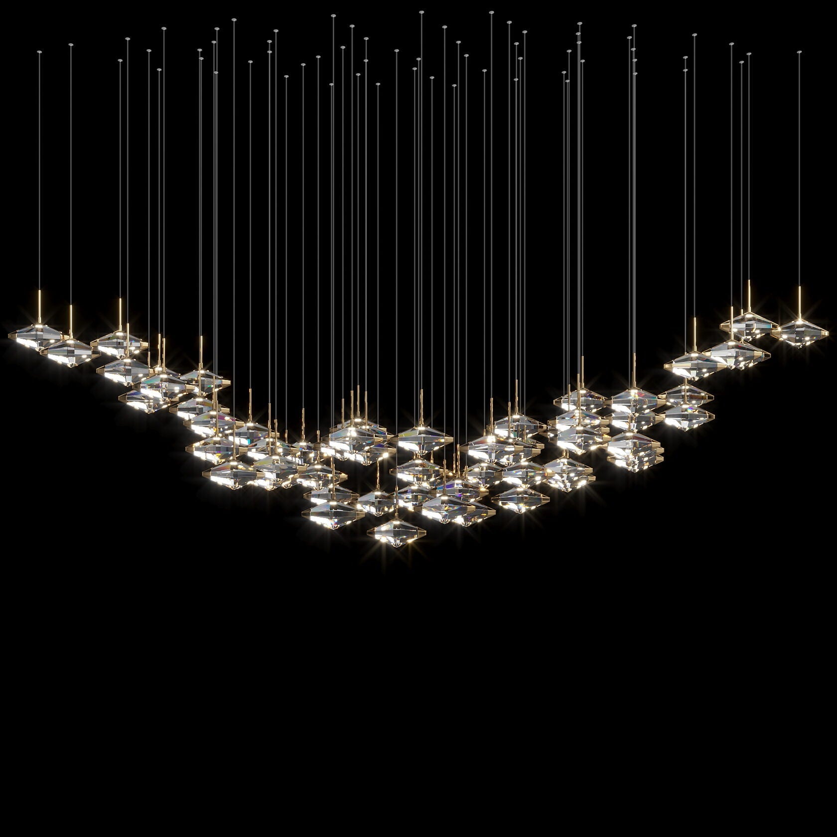 Amber Prism Constellation Chandelier