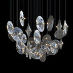 Smoke Glass Disc Cluster Chandelier