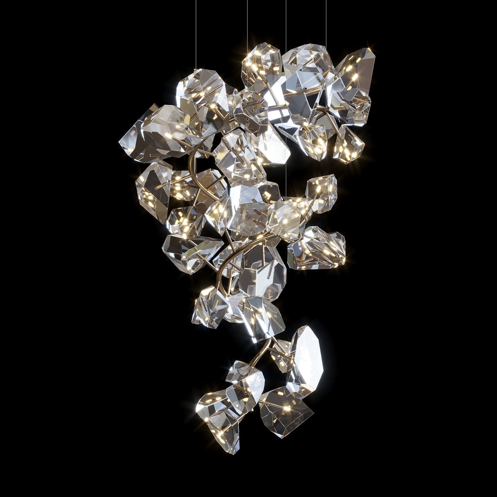 Crystal Gem Cluster Chandelier