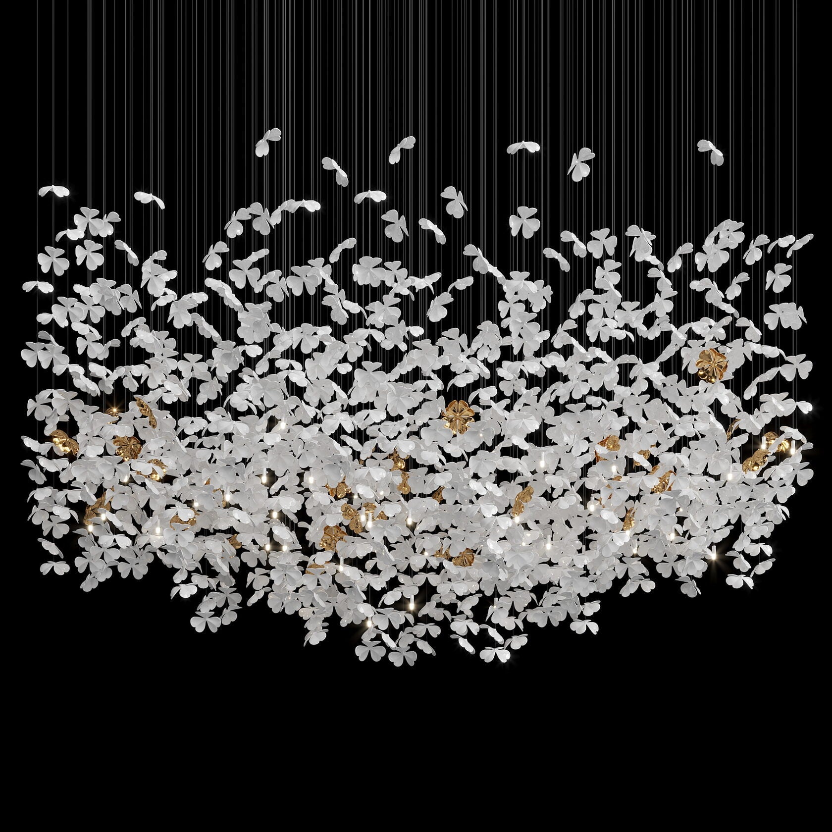 White Butterfly Cloud Chandelier