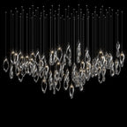 White Ribbon Loop Chandelier