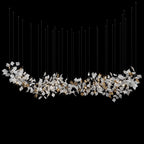 White Leaf Branch Chandelier
