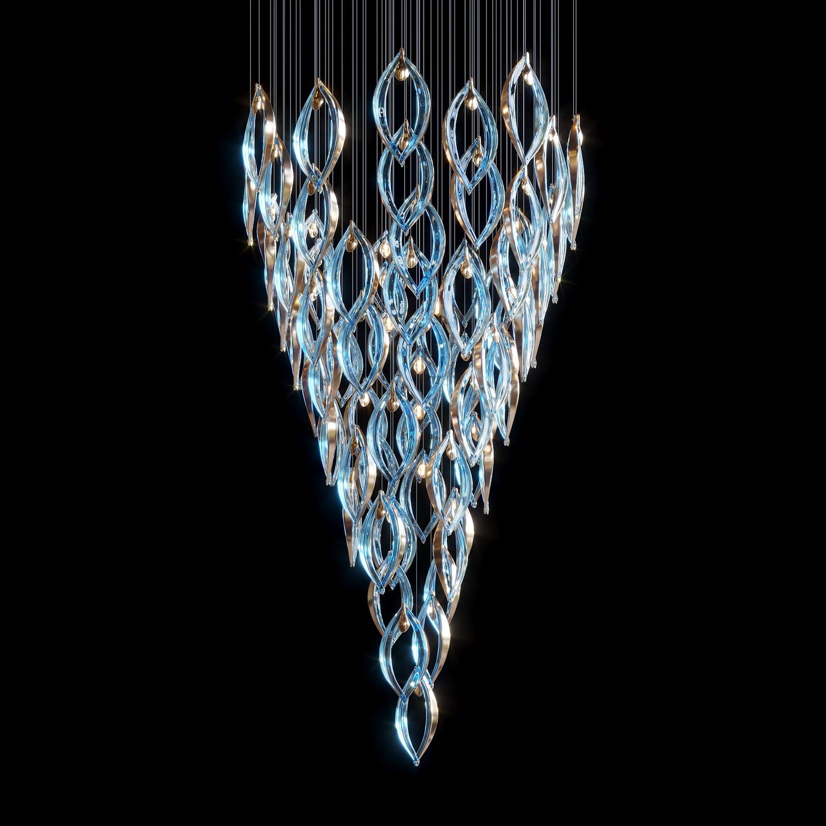 Crystal Petal Pod Chandelier