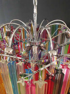 Murano Chandelier – 200 prisms – Multicolored