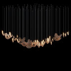 Crystal Fan Arc Chandelier