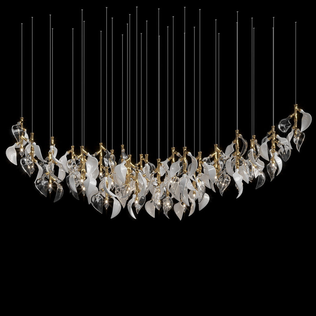 White Calla Cascade Chandelier