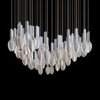 White Seed Pod Garland Chandelier