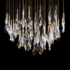 Crystal Flame Rain Chandelier