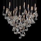 Crystal Scroll Cascade Chandelier