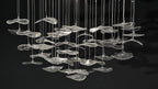 Smoke Glass Manta Cluster Chandelier